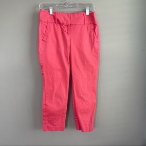 Ann Taylor Signature Coral Cropped Pants 0